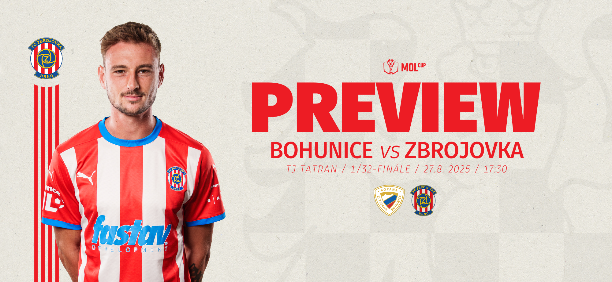 PREVIEW: Zbrojovka zam��� v MOL Cupu k pikantn�mu souboji s TJ Tatran Bohunice