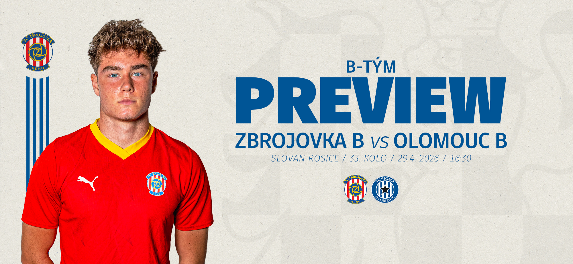 Rezerva Zbrojovky vyzve v souboji tabulkov�ch soused� b��ko Sigmy