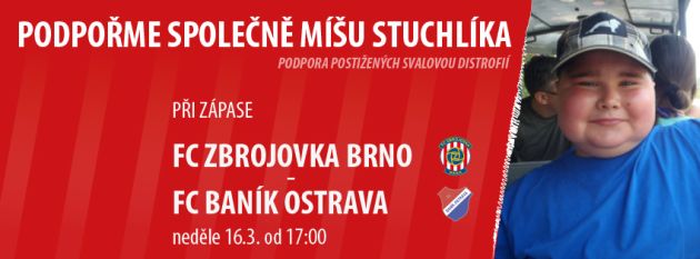 B�hem z�pasu s Ban�kem prob�hne charitativn� akce na podporu M�i Stuchl�ka