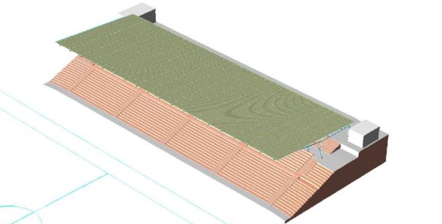 Vizualizace pl�novan�ho zast�e�en� ��sti stadionu