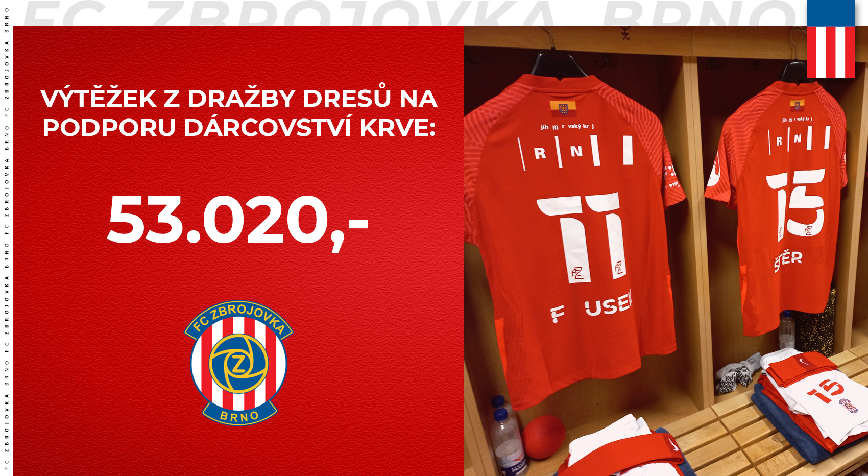 Aukce spesi�ln�ch dres� vynesla 53 tis�c korun!