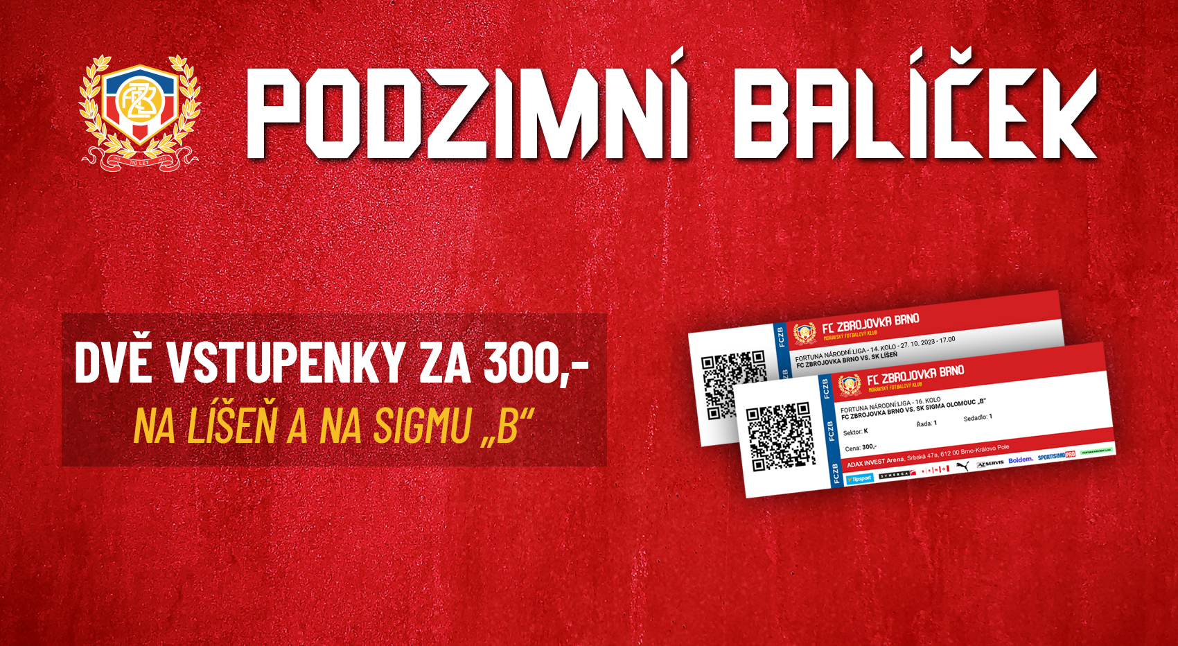 V�hodn� bal��ek vstupenek na z�v�re�n� z�pasy podzimu!