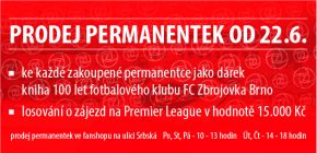 Prodej permanentek na dal�� sezonu startuje 22. �ervna, cena se nem�n�