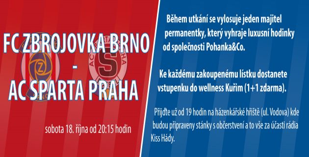 INFO: P�ij�te povzbudit Zbrojovku v sobotu ve�er v duelu se Spartou 